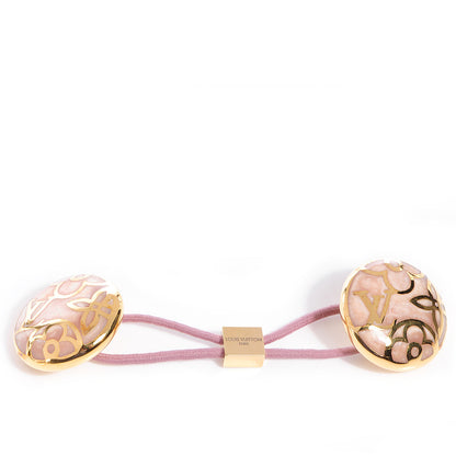 Louis Vuitton Monogram Celeste Hair Tie Gold Rose 1 of 6