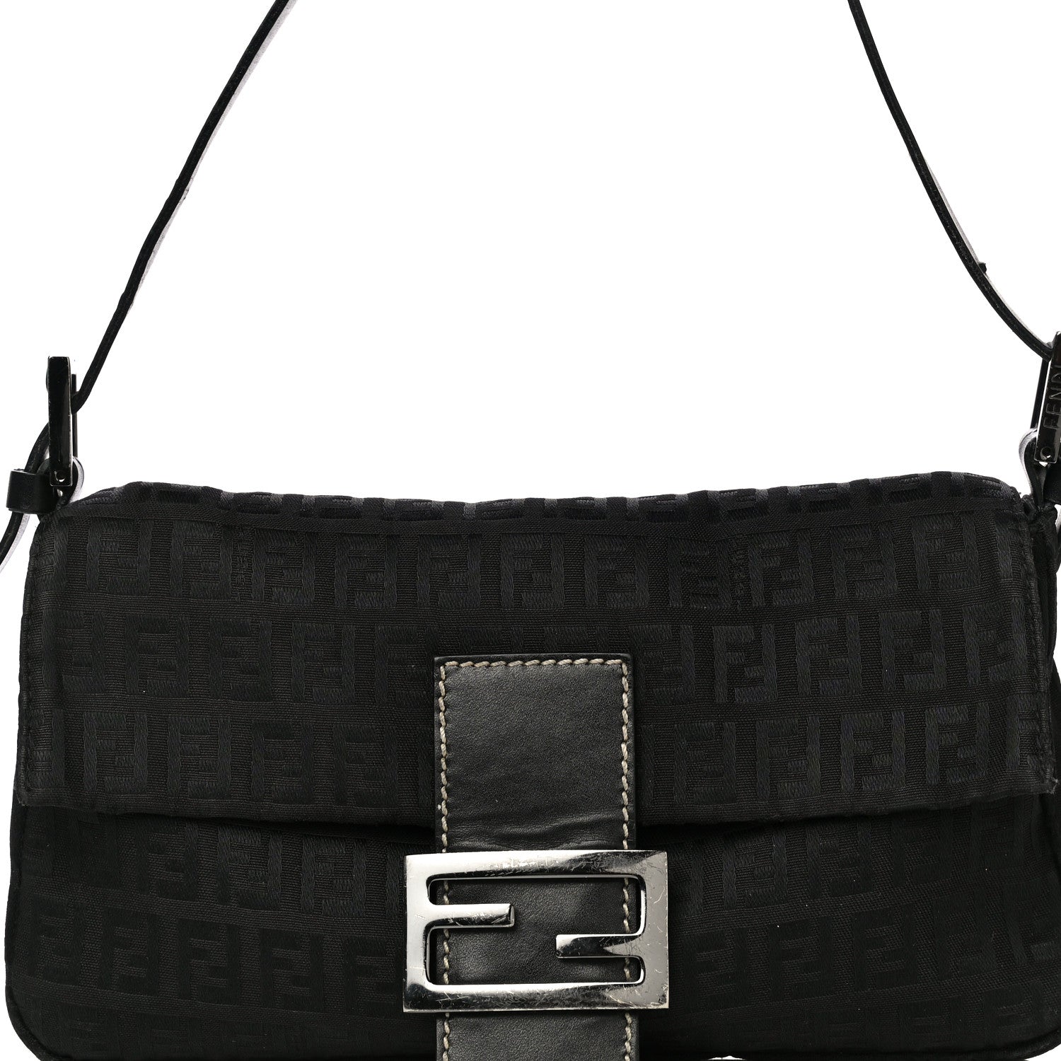 Fendi Zucchino Baguette Black 6 of 17