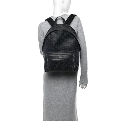 Christian Dior Coated Canvas CD Diamond Rider Zipped Backpack Black 2 of 12