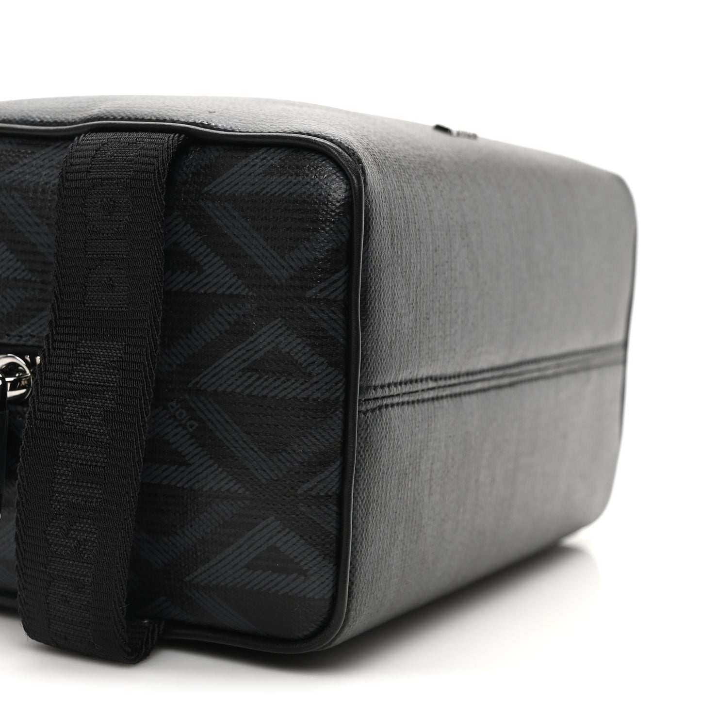 Canvas CD Diamond Lingot Toiletry Pouch Black