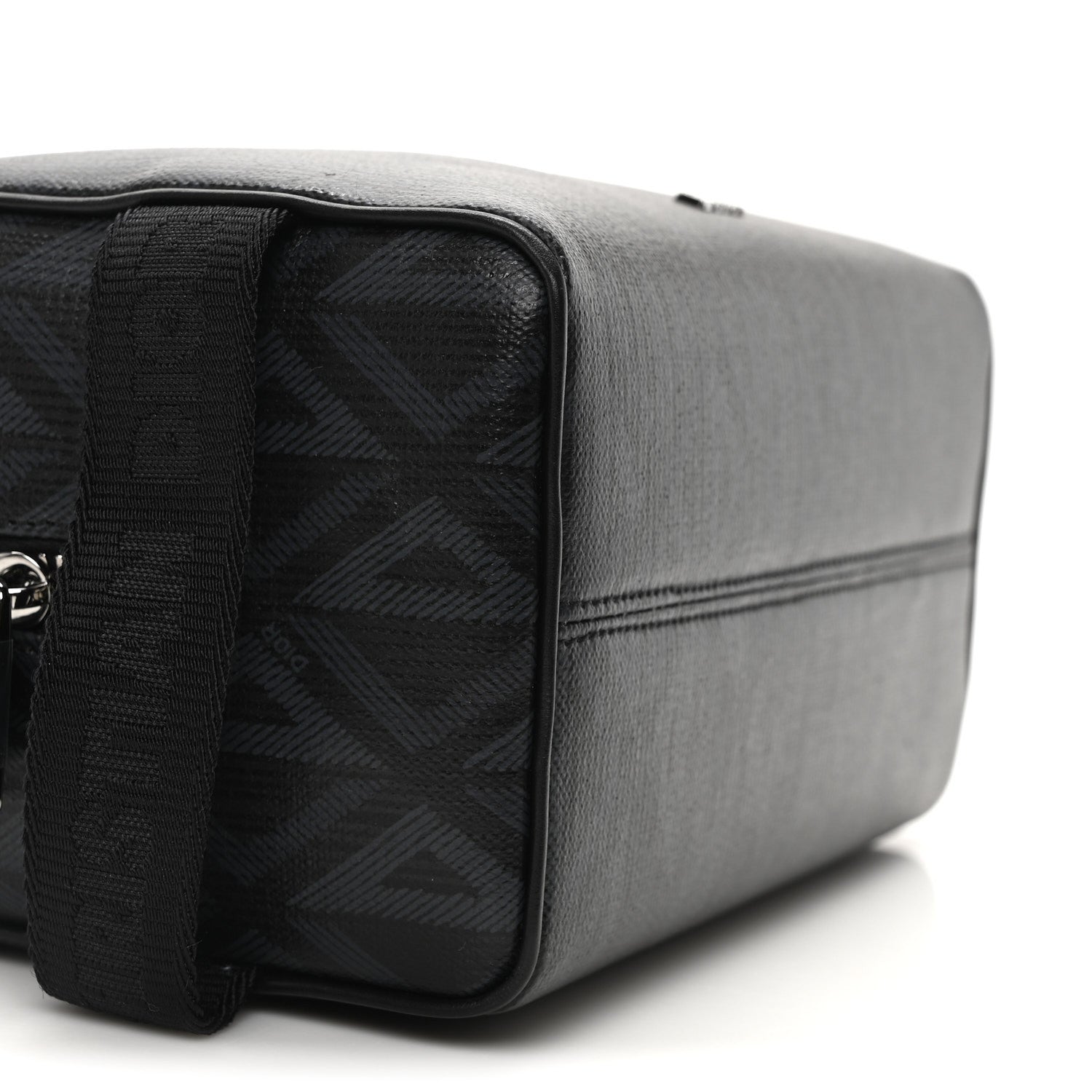 Christian Dior Canvas CD Diamond Lingot Toiletry Pouch Black 9 of 10