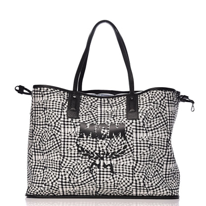 MCM Visetos Large Liz Reversible Shopper Tote Black 5 of 17