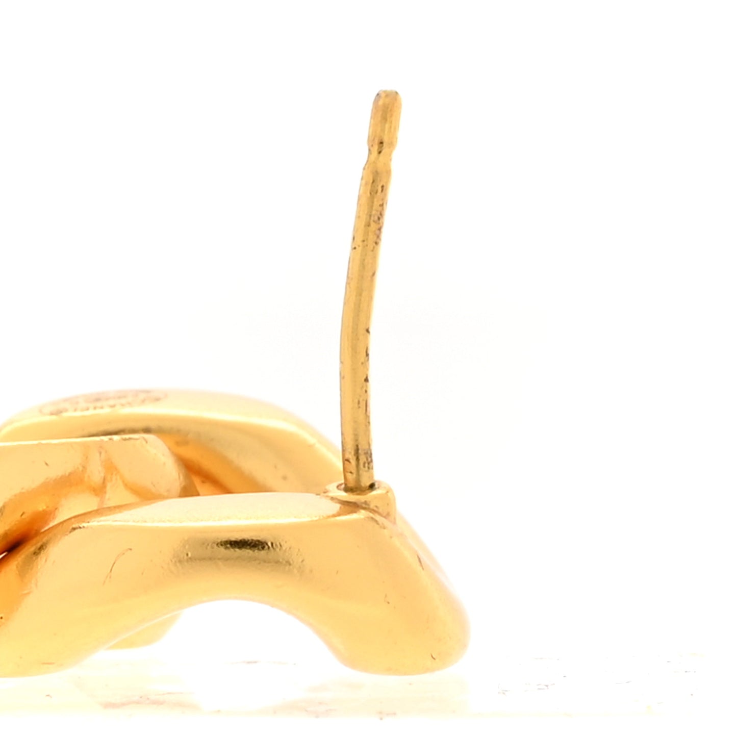 CC Drop Chain Drop Earrings Gold