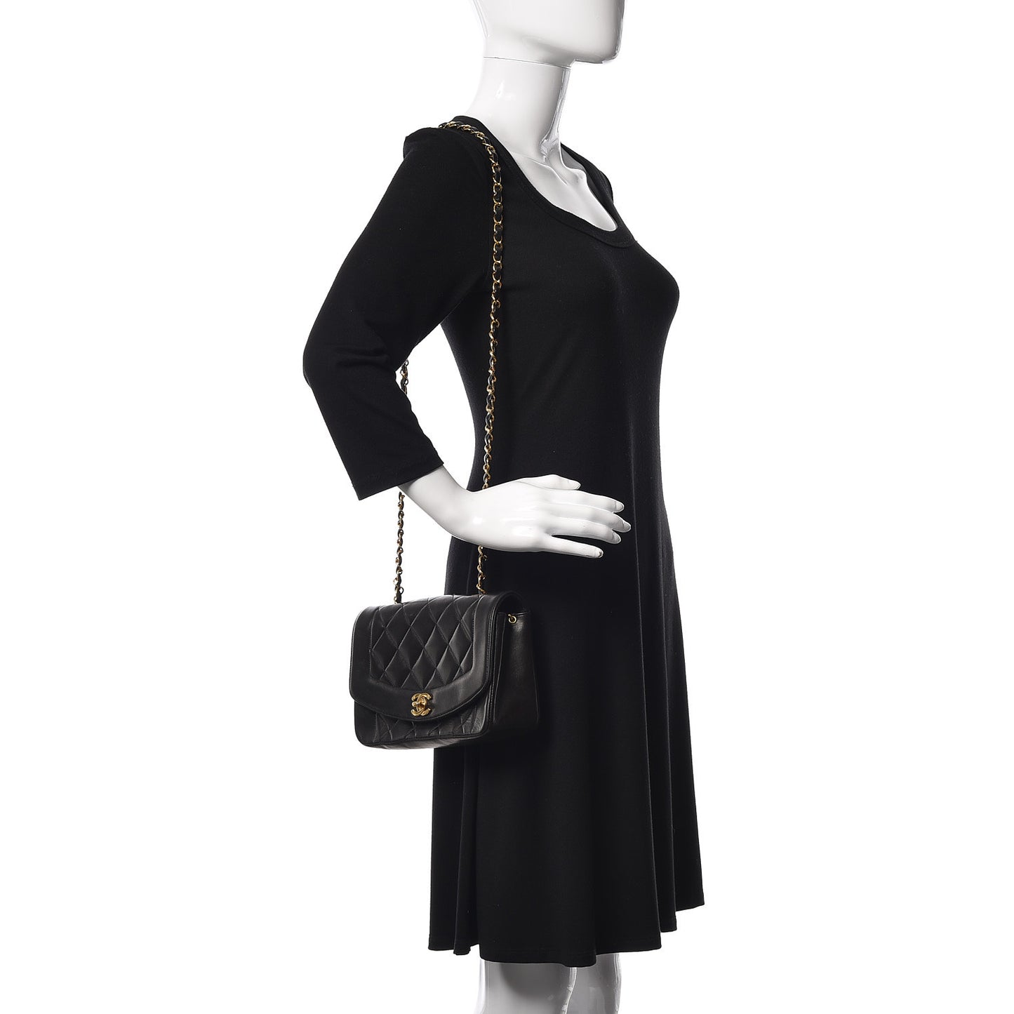 Lambskin Quilted Small Flap Black