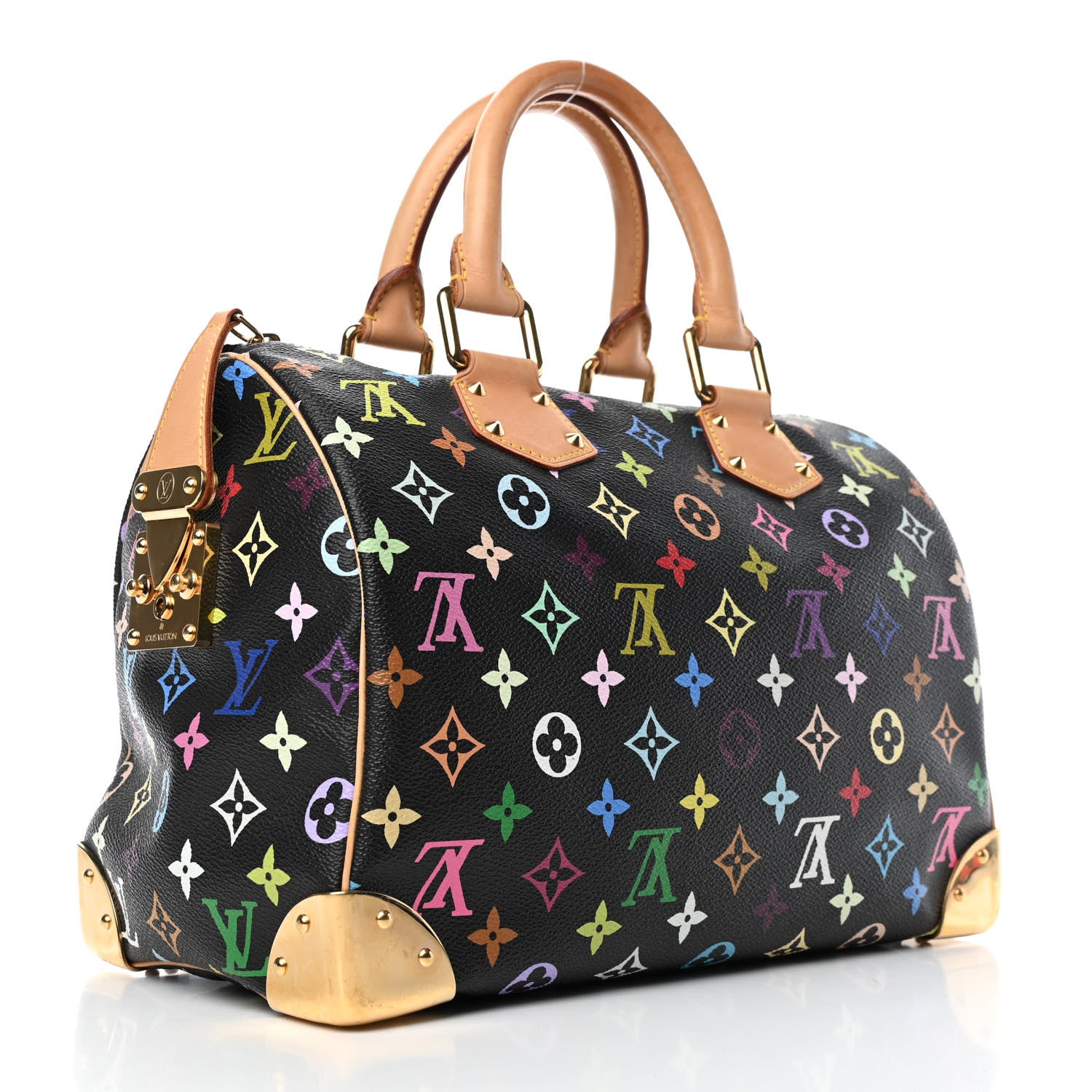 Louis Vuitton Monogram Multicolor Speedy 30 Black 2 of 4