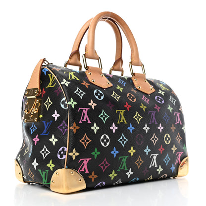 Louis Vuitton Monogram Multicolor Speedy 30 Black 2 of 4