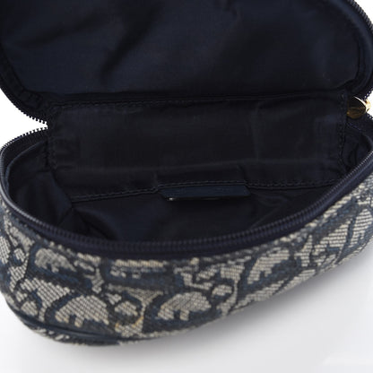 Christian Dior Monogram Mini Saddle Zip Pouch Navy Blue 5 of 8