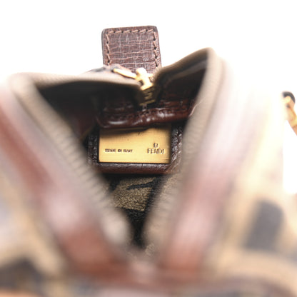 Fendi Velvet Zucca Vitello Mini Forever Boston Fango Grigio Bruciato 6 of 12