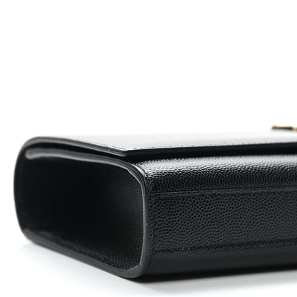 Saint Laurent Grain De Poudre Monogram Cassandre Clutch Black 8 of 9