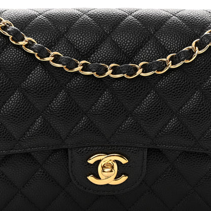 Chanel Caviar Quilted Medium Double Flap Black 8 of 10