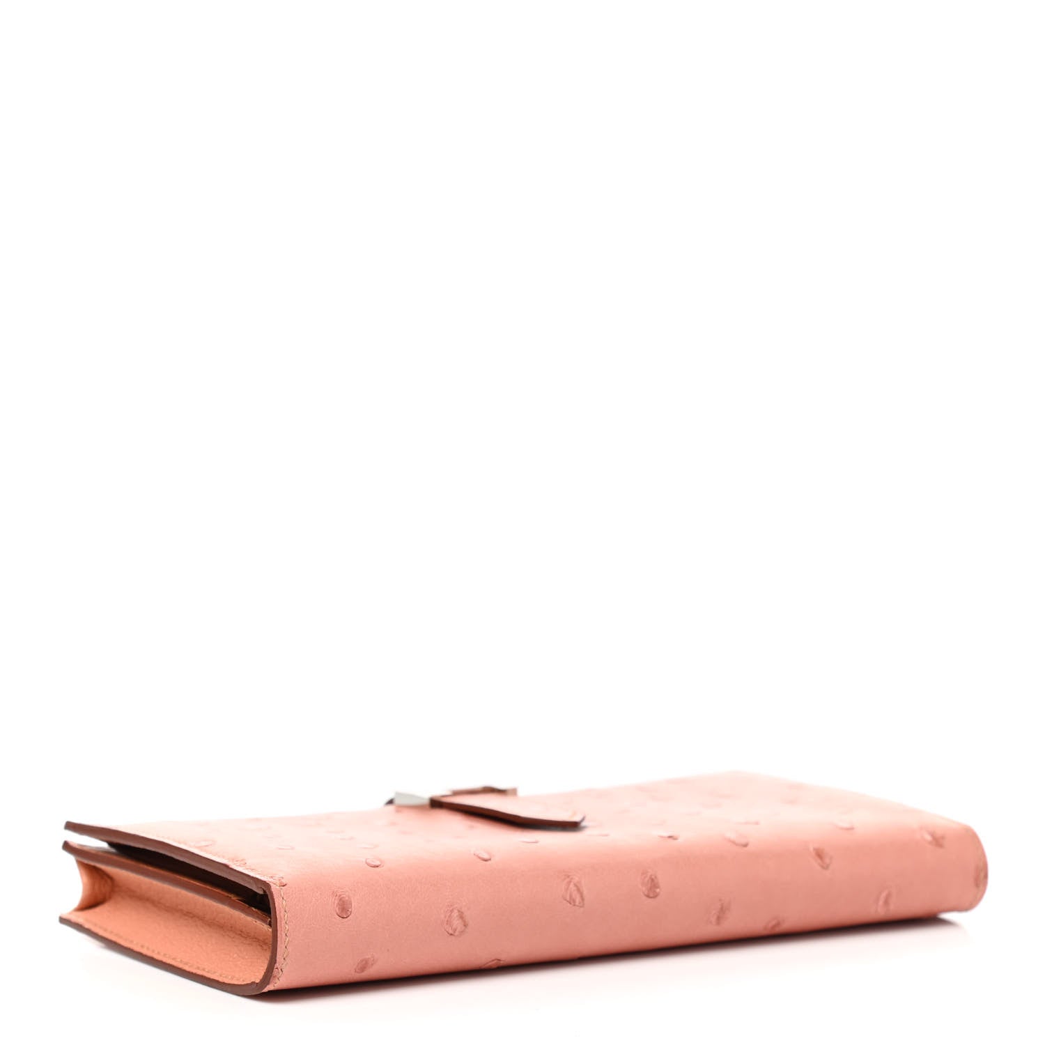 Hermes Ostrich Bearn Gusset Wallet Terre Cuite 4 of 7