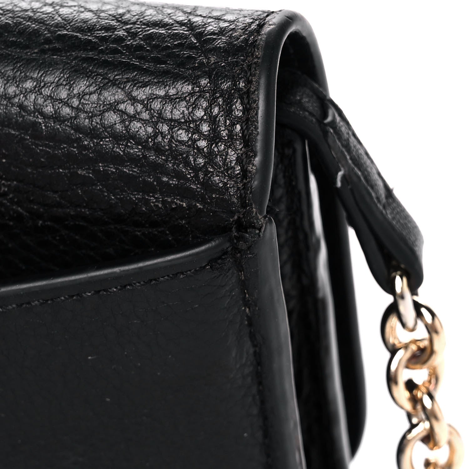 Burberry Soft Grain Embossed Hampshire Wallet on Chain Black 16 of 19