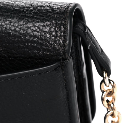 Burberry Soft Grain Embossed Hampshire Wallet on Chain Black 16 of 19