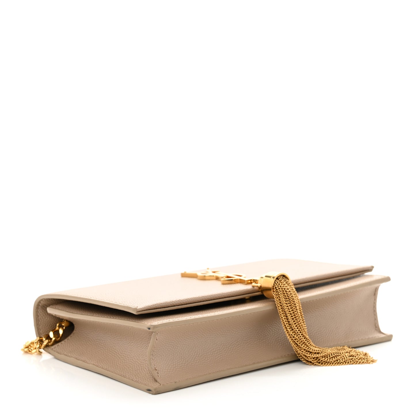 Grain De Poudre Classic Monogram Kate Tassel Chain Wallet Dark Beige