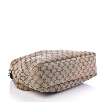 Gucci Monogram Medium Horsebit Chain Hobo Dark Brown 4 of 10