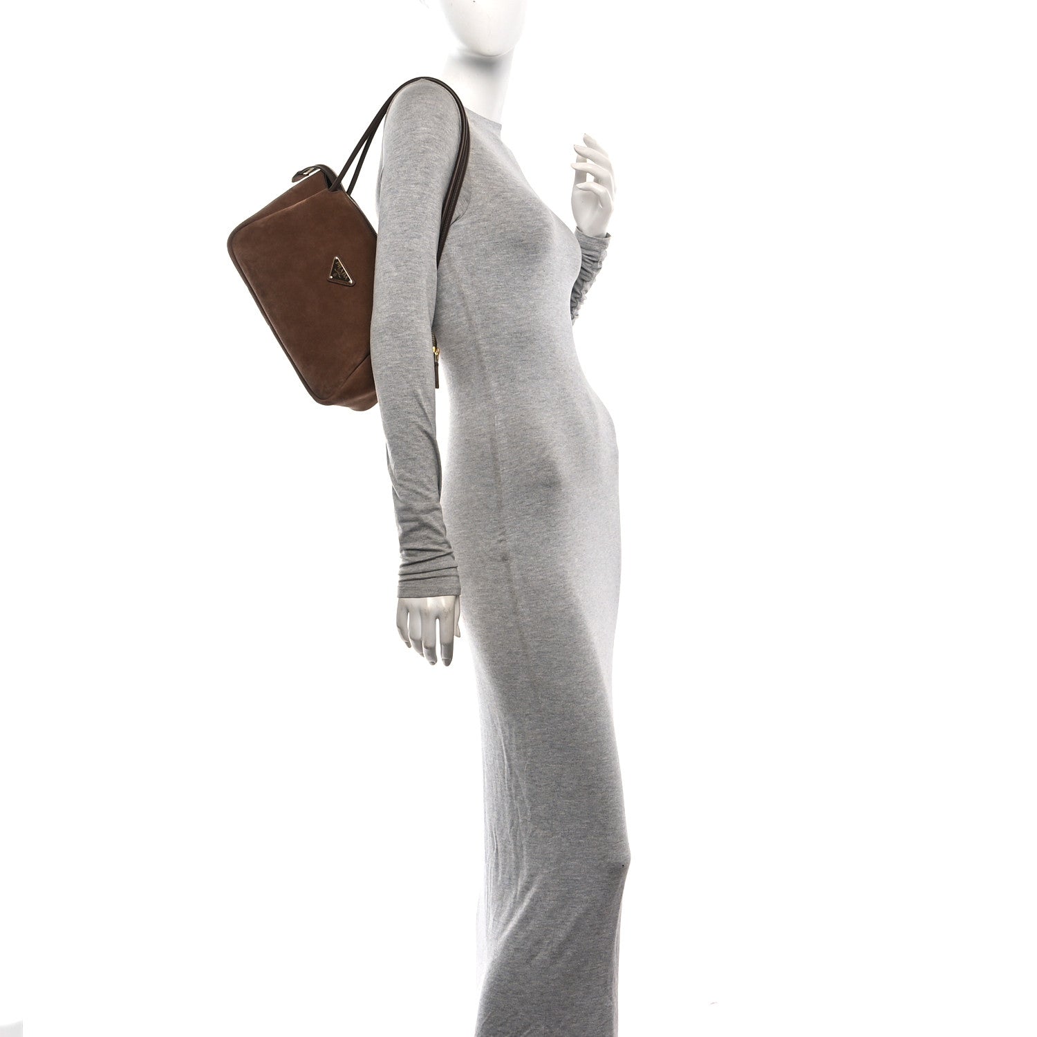 Prada Camoscio Medium Darling Shoulder Bag Cocoa Brown 2 of 9