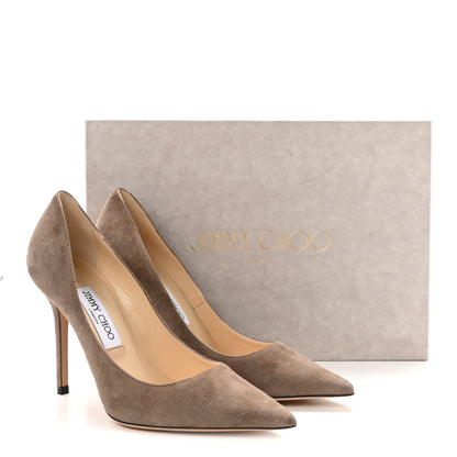 Jimmy Choo Suede Abel Pumps 37.5 Stone 9 of 9