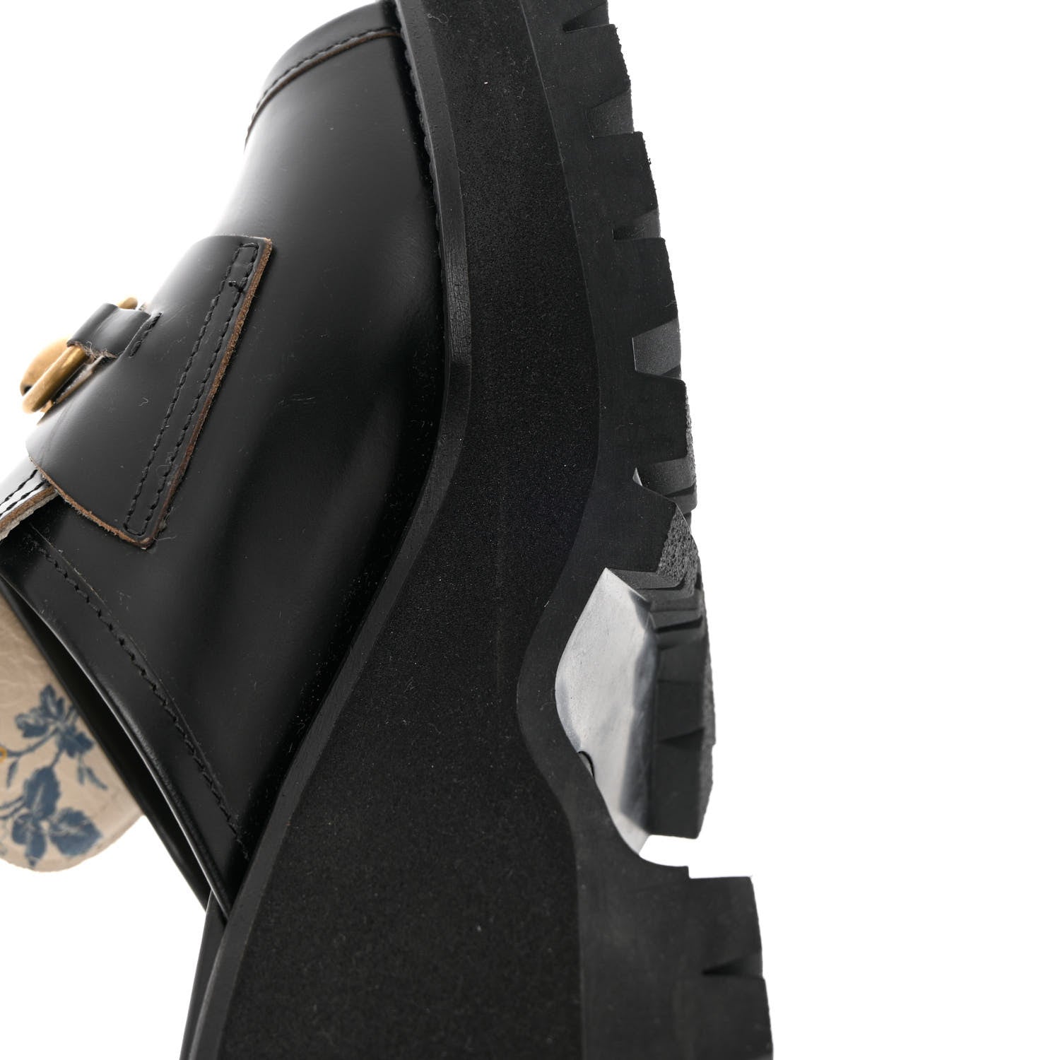 Gucci Cordovan Lux Womens Harald Horsebit Platform Slide Sandals 38.5 Black 10 of 14