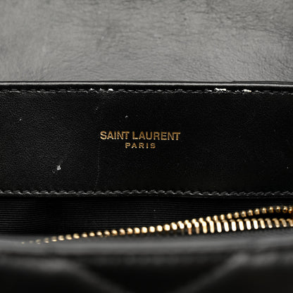 Saint Laurent Calfskin Y Quilted Monogram Small Loulou Chain Satchel Black 7 of 16