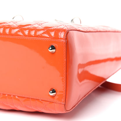 Christian Dior Patent Cannage Large Lady Dior Orange 8 of 9