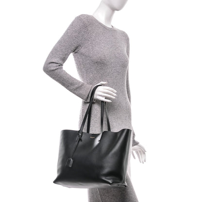 Saint Laurent Calfskin Large Shopping Tote Black 2 of 8
