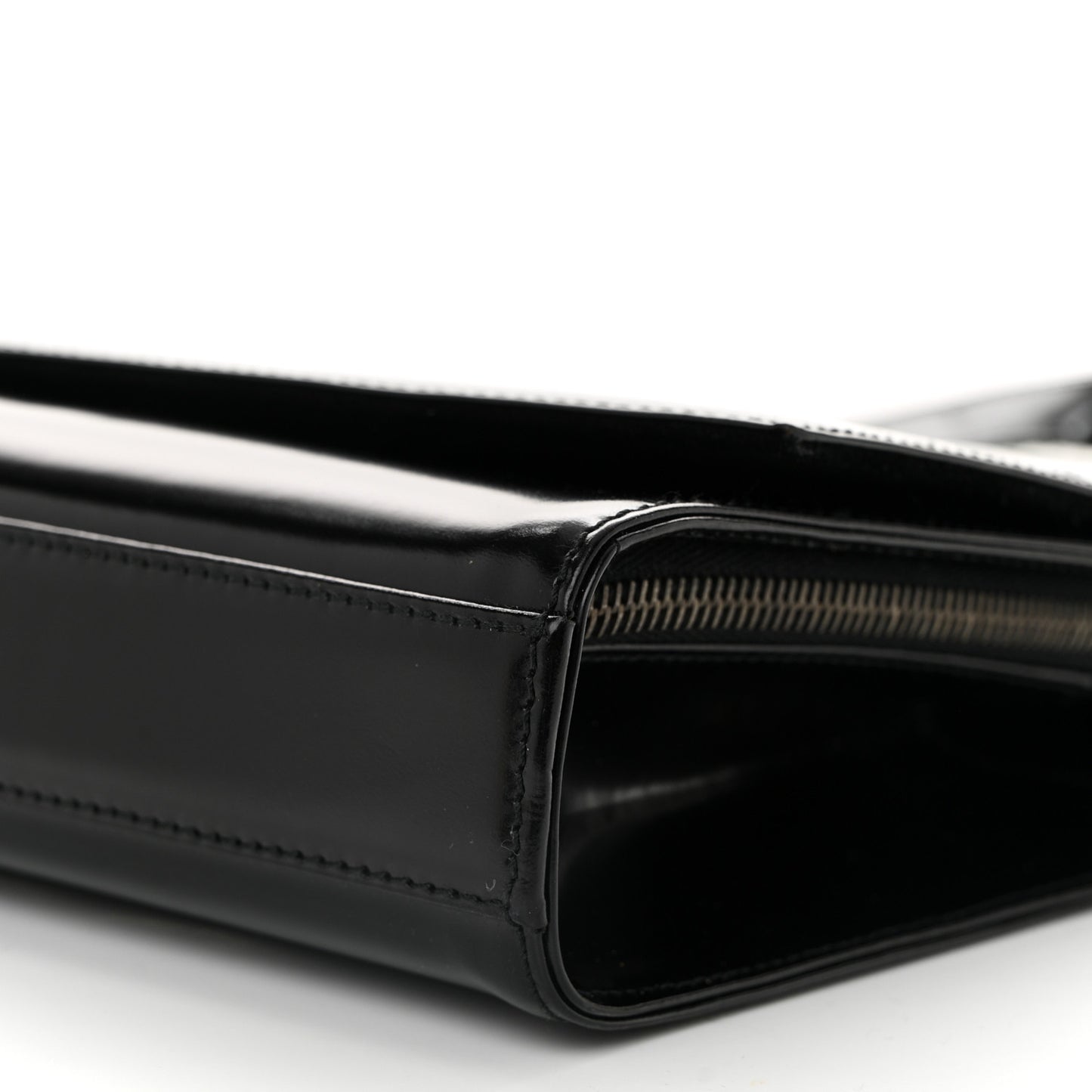 Patent Web Shoulder Bag Black