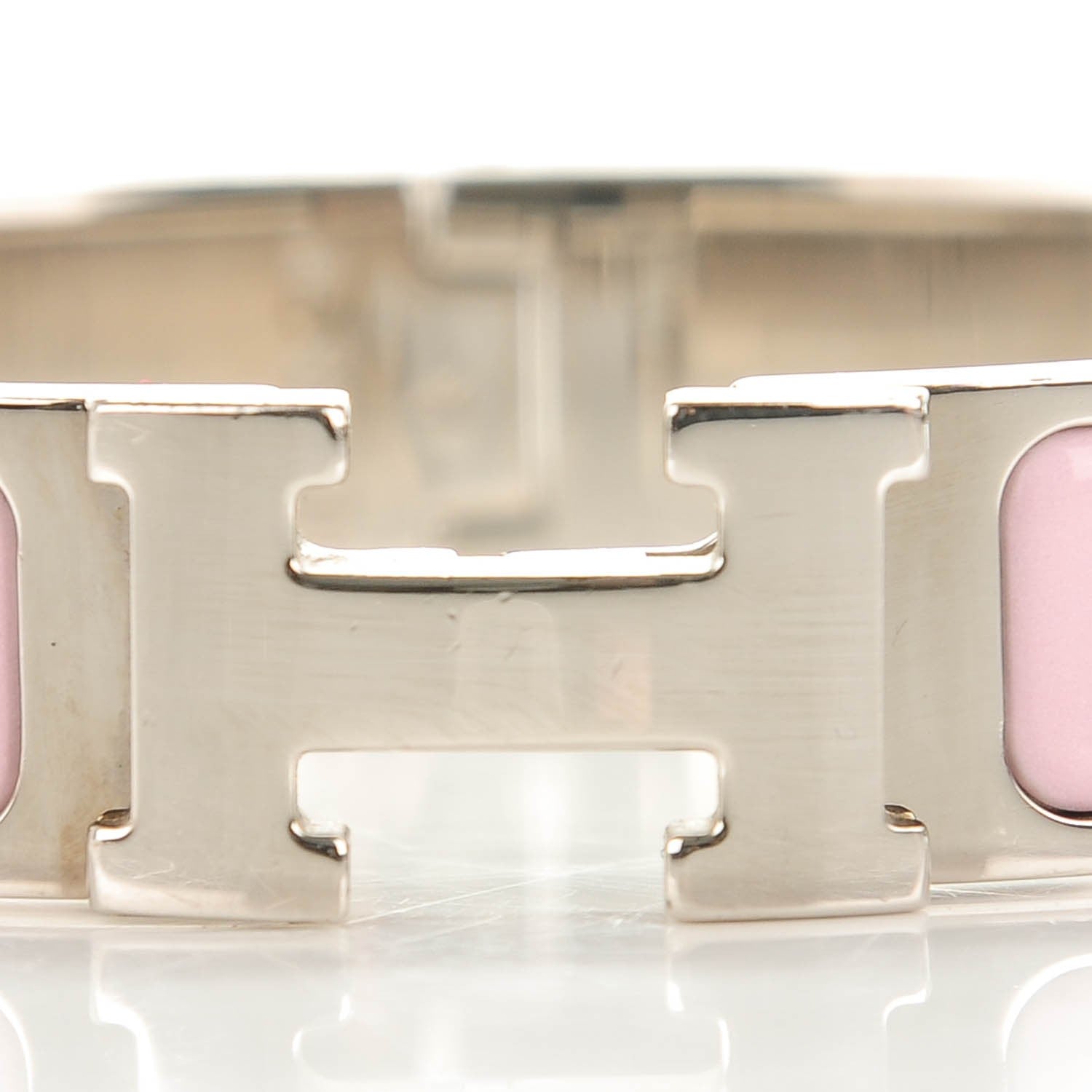 Hermes Enamel Narrow Clic Clac H Bracelet PM Rose Poudre 5 of 5