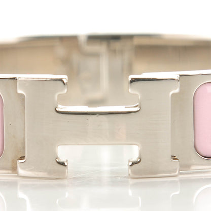 Hermes Enamel Narrow Clic Clac H Bracelet PM Rose Poudre 5 of 5