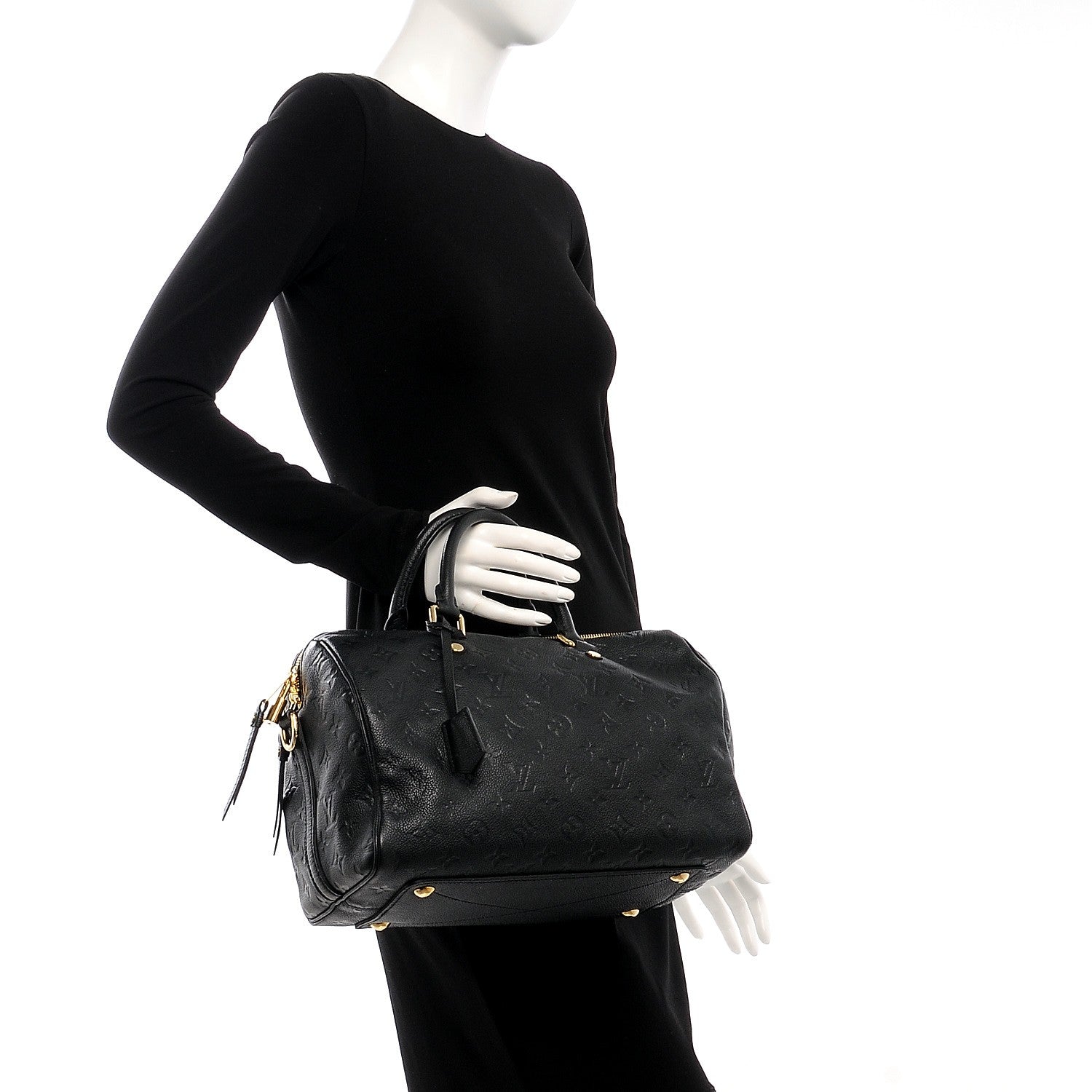 Louis Vuitton Empreinte Speedy Bandouliere 30 Black 2 of 8