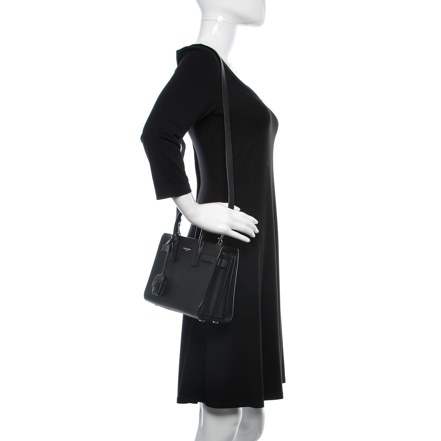 Saint Laurent Grained Calfskin Nano Sac De Jour Black 2 of 15