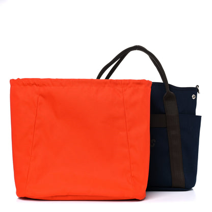 Hermes Toile Sac De Pansage Groom Bleu Navy Feu 1 of 14