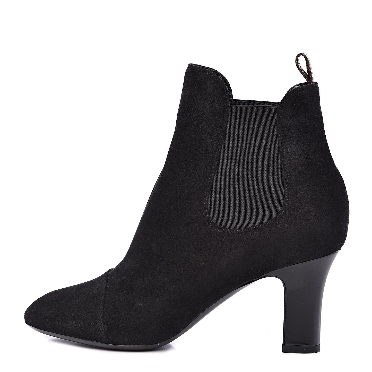 Suede Monogram Uniformes Cap Toe Chelsea 75mm Ankle Boots 37.5 Black