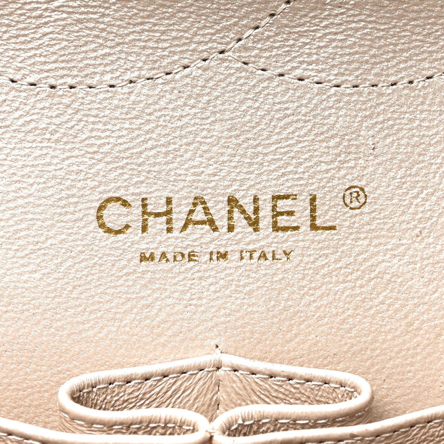 Chanel Iridescent Caviar Quilted Jumbo Double Flap Beige 1774813