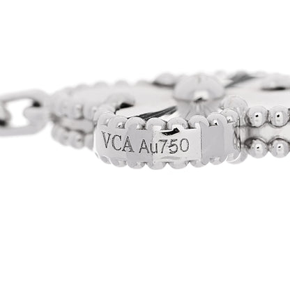 Van Cleef & Arpels 18K White Gold 5 Motifs Guilloche Vintage Alhambra Bracelet 3 of 5