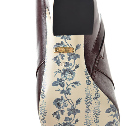 Gucci Malaga Kid GG Victoire 95mm Ankle Boots 38.5 Vintage Bordeaux 6 of 9