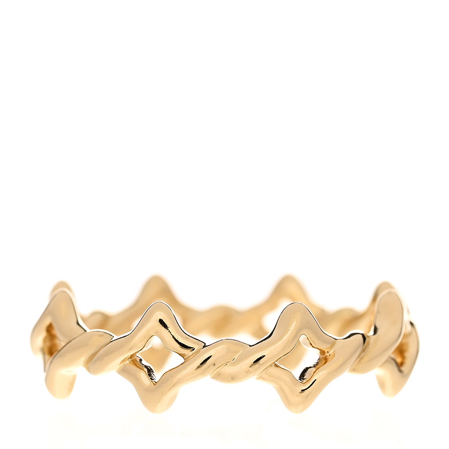 David Yurman 18K Yellow Gold Quatrefoil Stack Ring 57 8 3 of 4