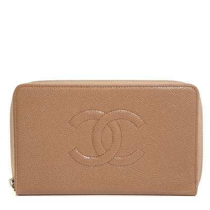 Chanel Caviar Timeless CC Large Zip Around Wallet Beige 1 of 15
