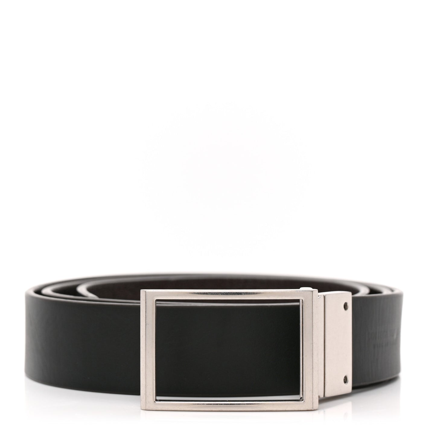 Nappa Square Reversible Belt 100 40 Brown Black
