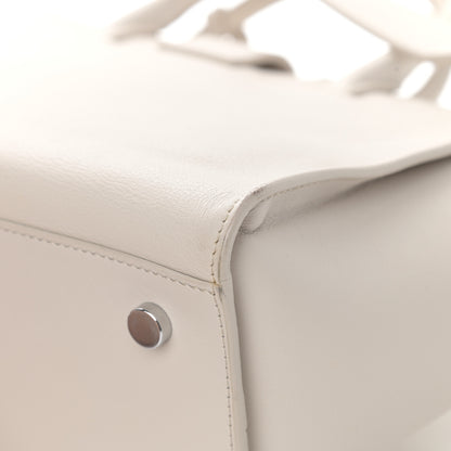 Saint Laurent Smooth Calfskin Heart Embroidered Baby Monogram Downtown Cabas New Milk 11 of 20