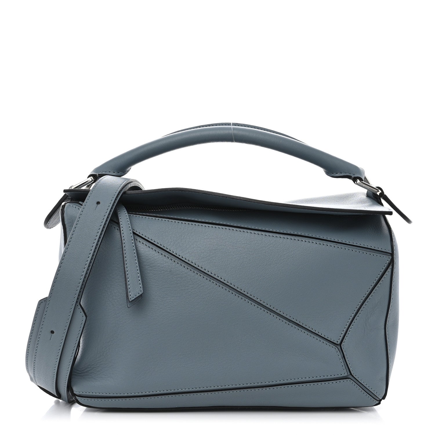 Loewe Calfskin Medium Puzzle Bag Stone Blue 1 of 11