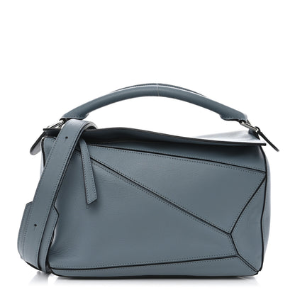 Loewe Calfskin Medium Puzzle Bag Stone Blue 1 of 11
