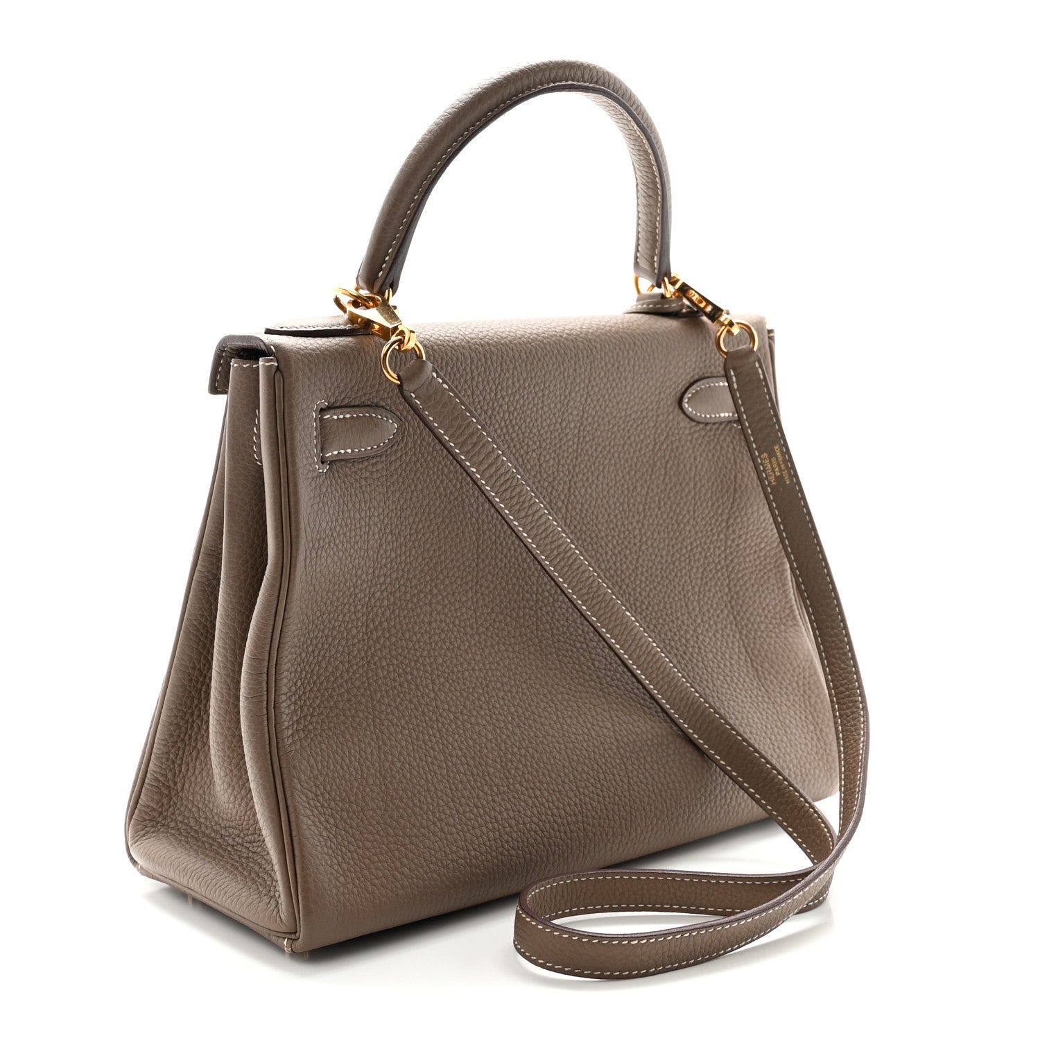 Hermes Togo Kelly Retourne 28 Etoupe 3 of 10
