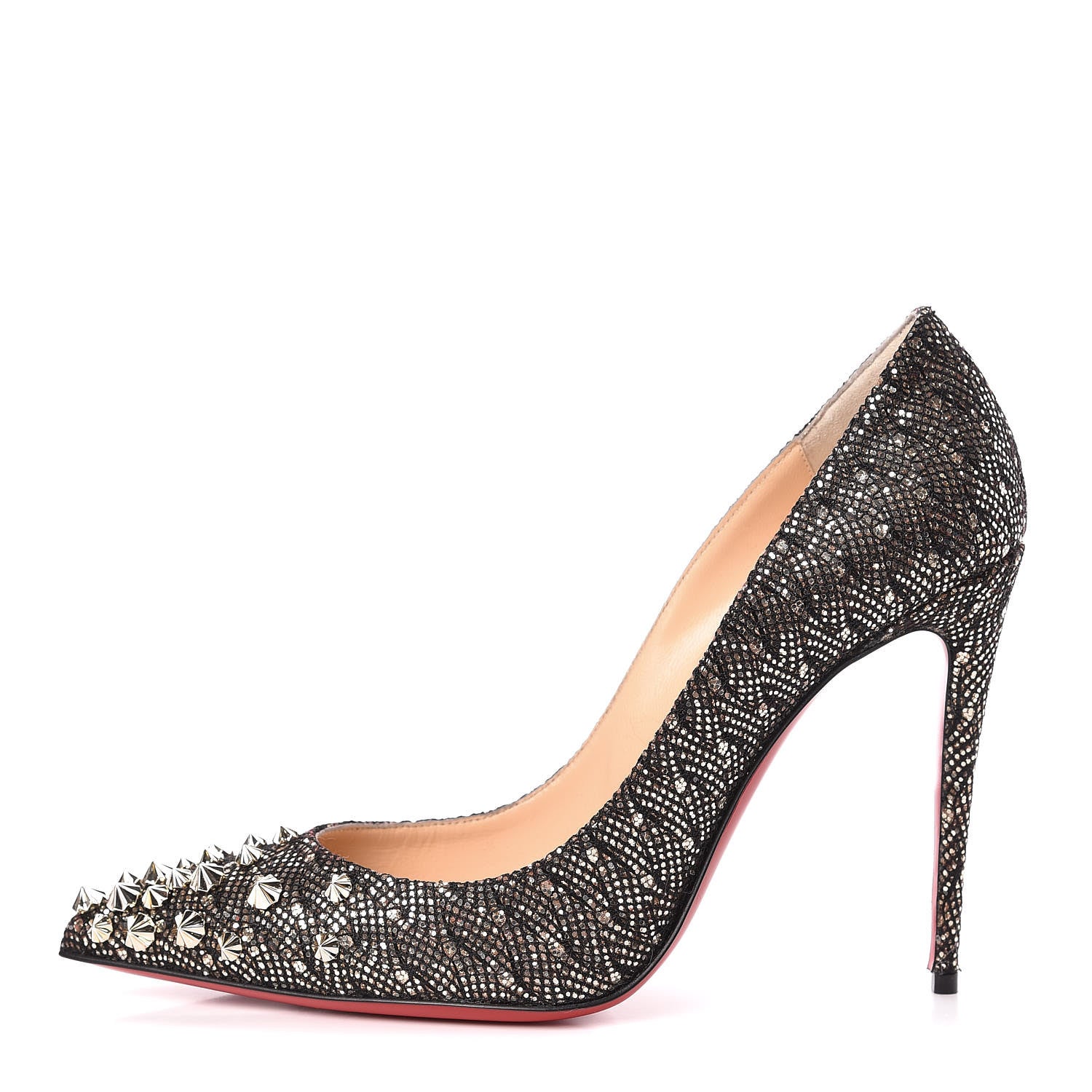 Christian Louboutin Glitter Palace Drama 100 Pumps 39 Platine White 1 of 13