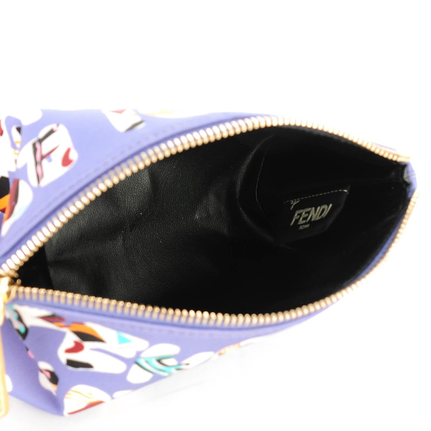 Fendi Nylon Roma Print Cosmetic Pouch Cassis Paglia 5 of 7