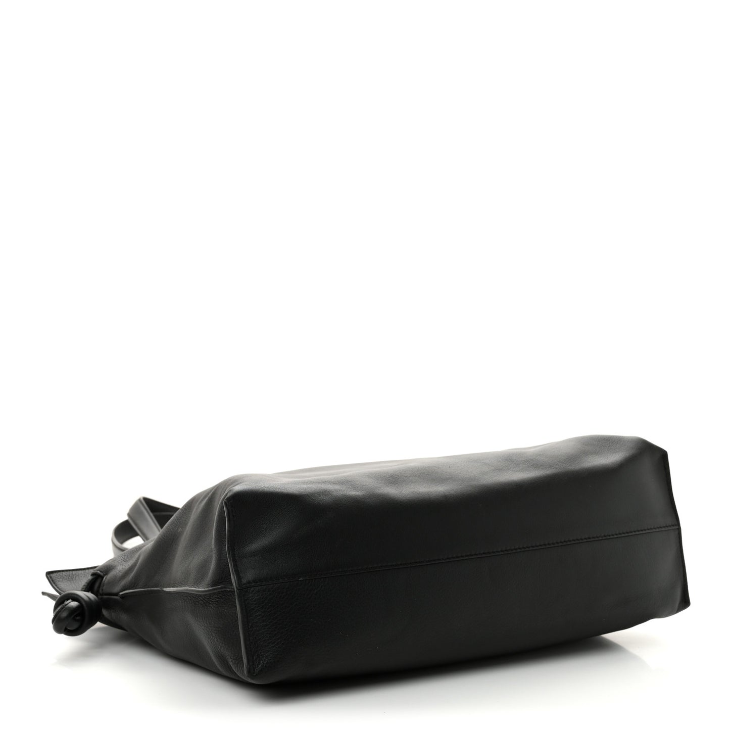 Calfskin Flamenco Knot XL Shoulder Bag Black