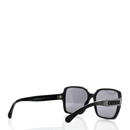 Chanel Acetate Polarized Square Sunglasses 5408 Black 4 of 8