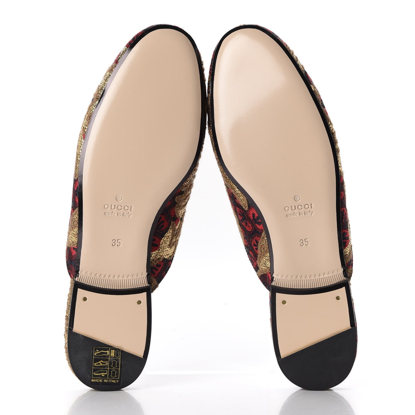 Jacquard Malaga Kid Wood Flower Womens Princetown Slippers 35 Black Camel