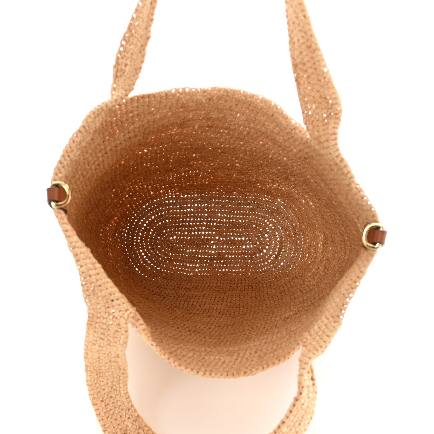 Loewe Raffia Mini Slit Tote Bag Natural Tan 5 of 11