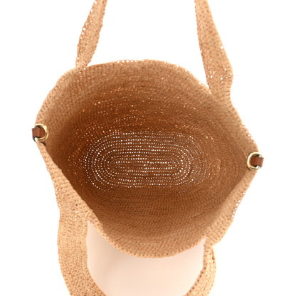 Loewe Raffia Mini Slit Tote Bag Natural Tan 5 of 11