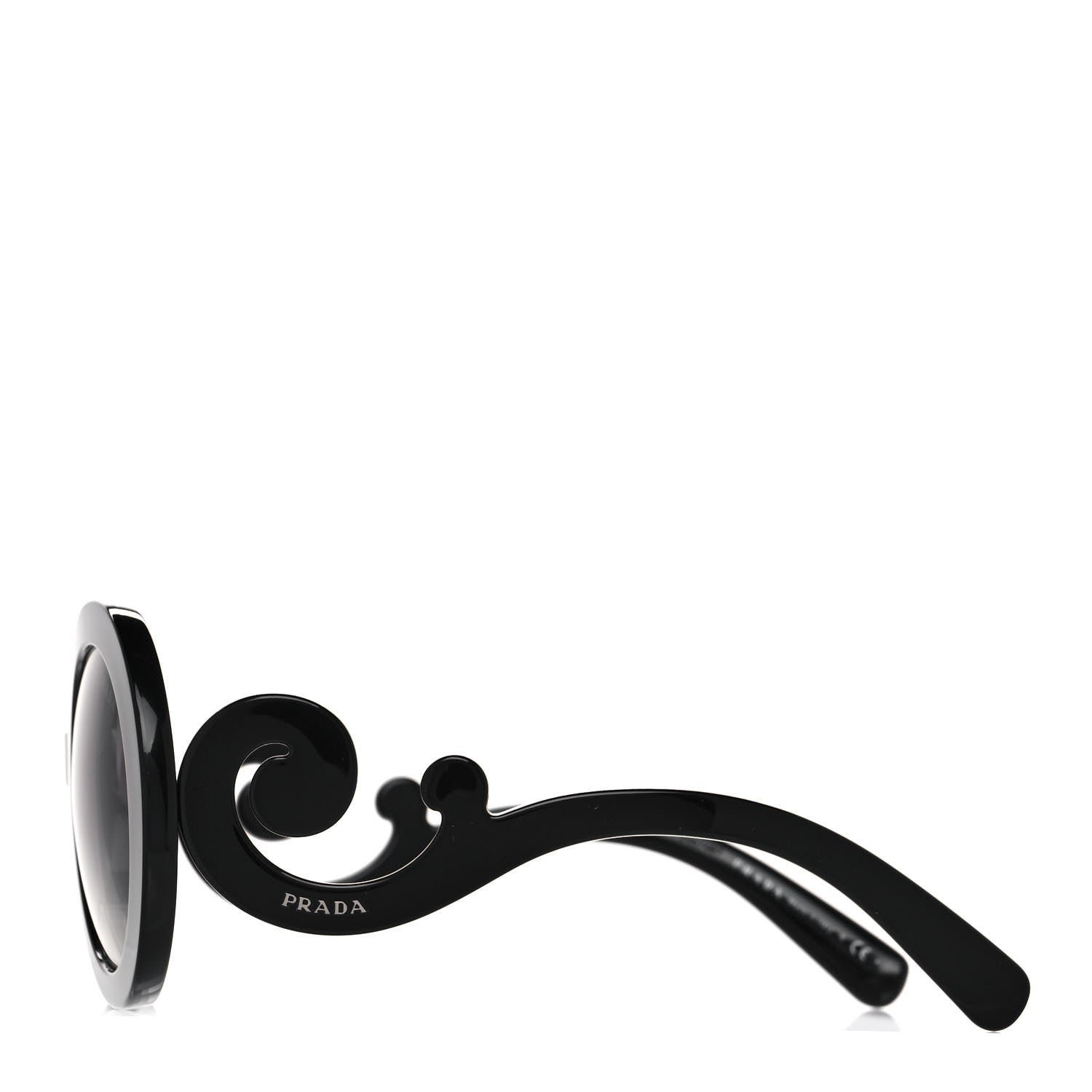Prada Baroque Sunglasses SPR 27N Black 3 of 8